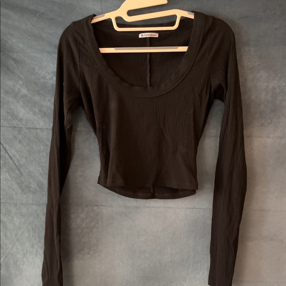 Reformation Scoop Neck Longsleeve Knit